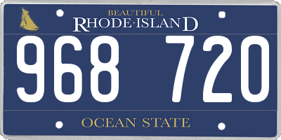 RI license plate 968720