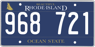 RI license plate 968721