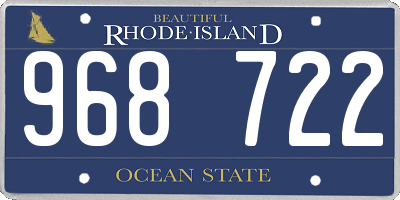 RI license plate 968722