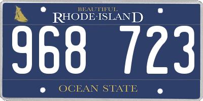 RI license plate 968723