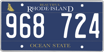 RI license plate 968724