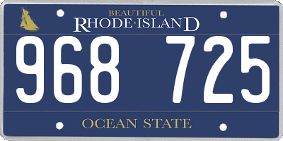 RI license plate 968725