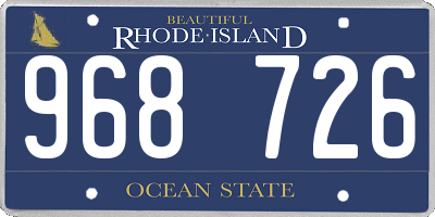 RI license plate 968726