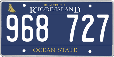 RI license plate 968727