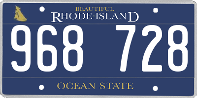 RI license plate 968728