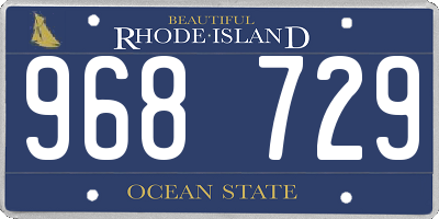 RI license plate 968729