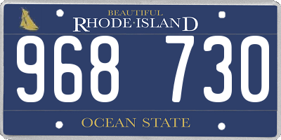 RI license plate 968730
