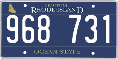 RI license plate 968731