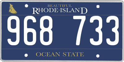 RI license plate 968733