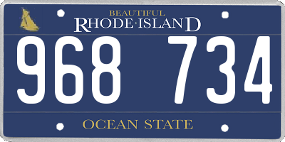 RI license plate 968734