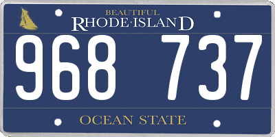 RI license plate 968737