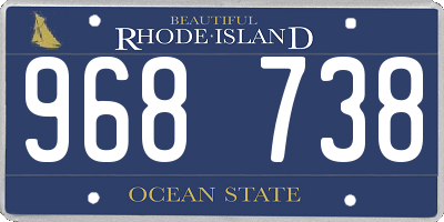 RI license plate 968738