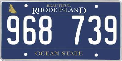 RI license plate 968739