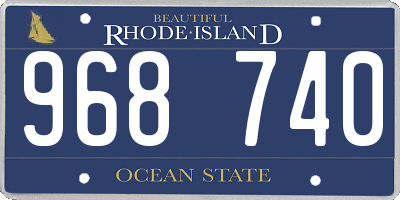 RI license plate 968740