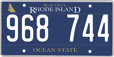 RI license plate 968744