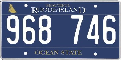 RI license plate 968746