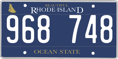 RI license plate 968748