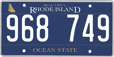 RI license plate 968749