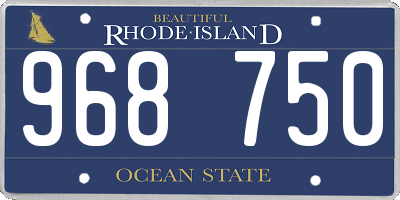 RI license plate 968750