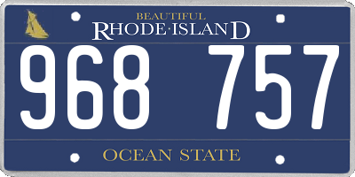 RI license plate 968757