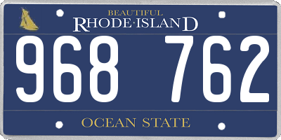 RI license plate 968762