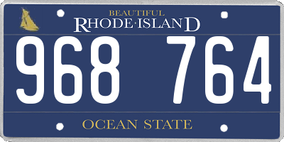 RI license plate 968764