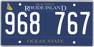 RI license plate 968767