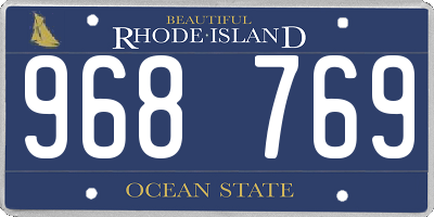 RI license plate 968769