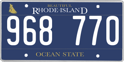 RI license plate 968770