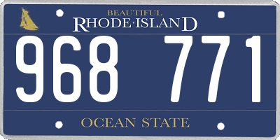 RI license plate 968771