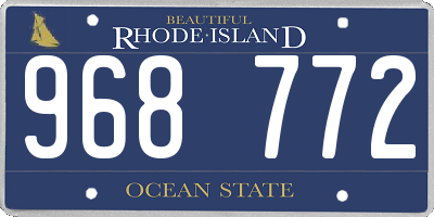 RI license plate 968772