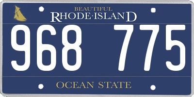 RI license plate 968775