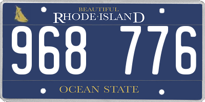 RI license plate 968776