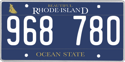 RI license plate 968780