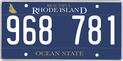 RI license plate 968781