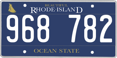 RI license plate 968782