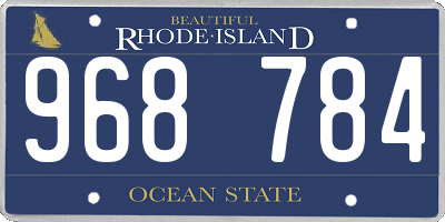 RI license plate 968784