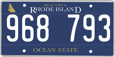 RI license plate 968793