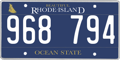 RI license plate 968794