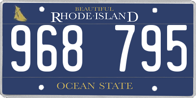 RI license plate 968795