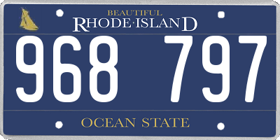 RI license plate 968797