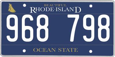 RI license plate 968798