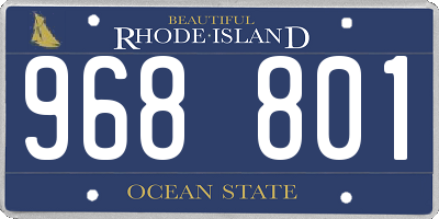 RI license plate 968801