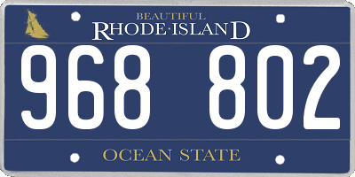 RI license plate 968802