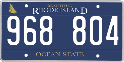 RI license plate 968804