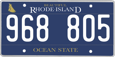 RI license plate 968805