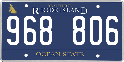 RI license plate 968806