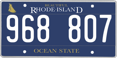 RI license plate 968807