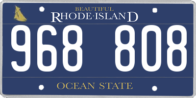 RI license plate 968808