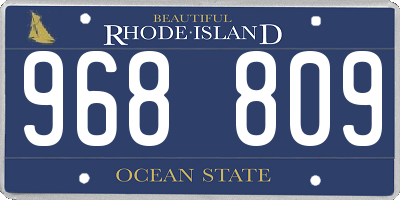 RI license plate 968809